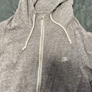 Gray Nike zip up hoodie